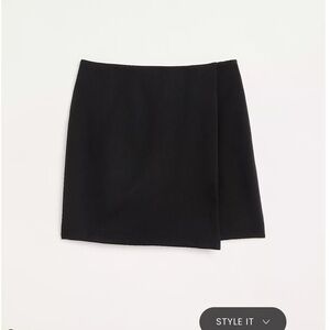 Loft Versa crepe drape mini wrap skirt